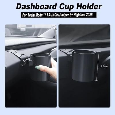 Автомобильный подстаканник для Tesla New Model 3/Y 2025, подстаканник на приборную панель для хранения напитков со стороны переднего пассажира со скрытым дизайном