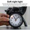 Alarm Clock Twin Bell Silent Movement Metal Heavy Sleepers Alarm Clock for Desktop