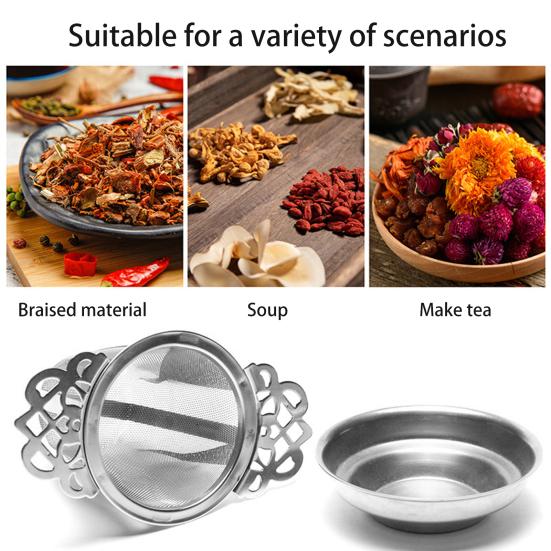 Фильтр для слива чая, заварочный фильтр из нержавеющей стали, мелкая сетка, крышка корзины большой емкости, двойной функциональный кофейный фильтр для чайных кружек, чайников, чашек