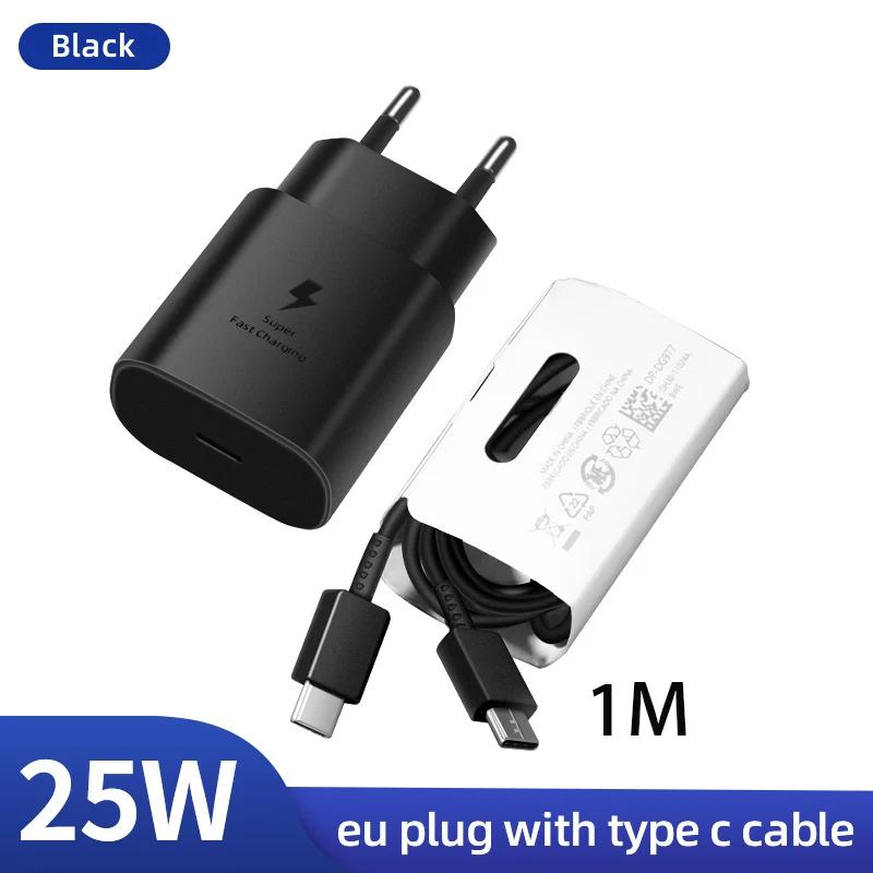 25W Super Fast Charger Usb Type C Cargador Chargeur Galaxy S24 S23 Plus S22 S21 A54 A71 A70 S20 FE M54 F14 Power Adapter