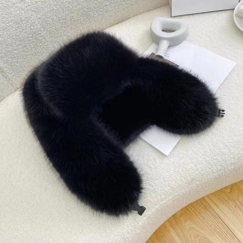 Женская зимняя теплая уличная русская ветрозащитная толстая меховая шапка из искусственного меха ушанка лыжная шапка