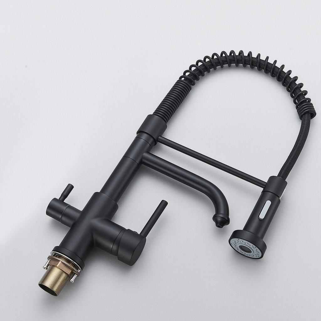 3 в 1 фильтр для очистки воды, смеситель для кухонной раковины, опускной распылитель, 2 крана с ручкой