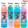 750ml Roblox Cartoon Large Capacity Gradient Color Straw Bottle Camping Drinking Tools Student Game Periphery Plastic Sports Cup
