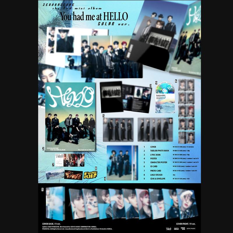 ZEROBASEONE 3-й МИНИ-АЛЬБОМ Ты был со мной в HELLO (Солнечная версия.)