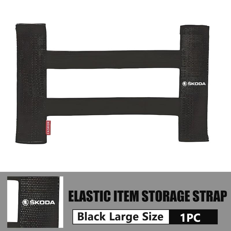 VIJT4 For Skoda Car Interior Organizer Back Rear Trunk Storage Mesh Fixed Straps Fabia 1 2 Octavia a7 RS Superb Rapid Yeti Karoq