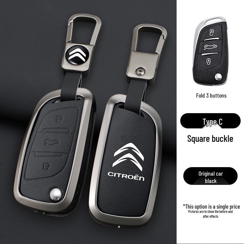 Чехол для ключа Citroen для C4/C5 (2011-2013) Модели - Складная металлическая пряжка-ракушка