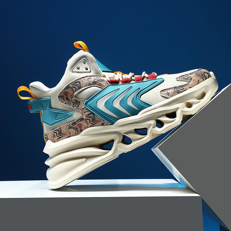 Новые зимние кожаные мужские туфли с лезвийной подошвой на платформе Guochao dad shoes мужские кроссовки 46 большого размера спортивная обувь