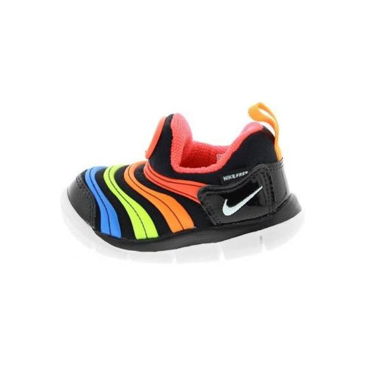 Nike Dynamo Free Comfortable Slip Resistant Cushioning Abrasion Resistant Low top Toddler Shoes Black Red Blue 343938-018
