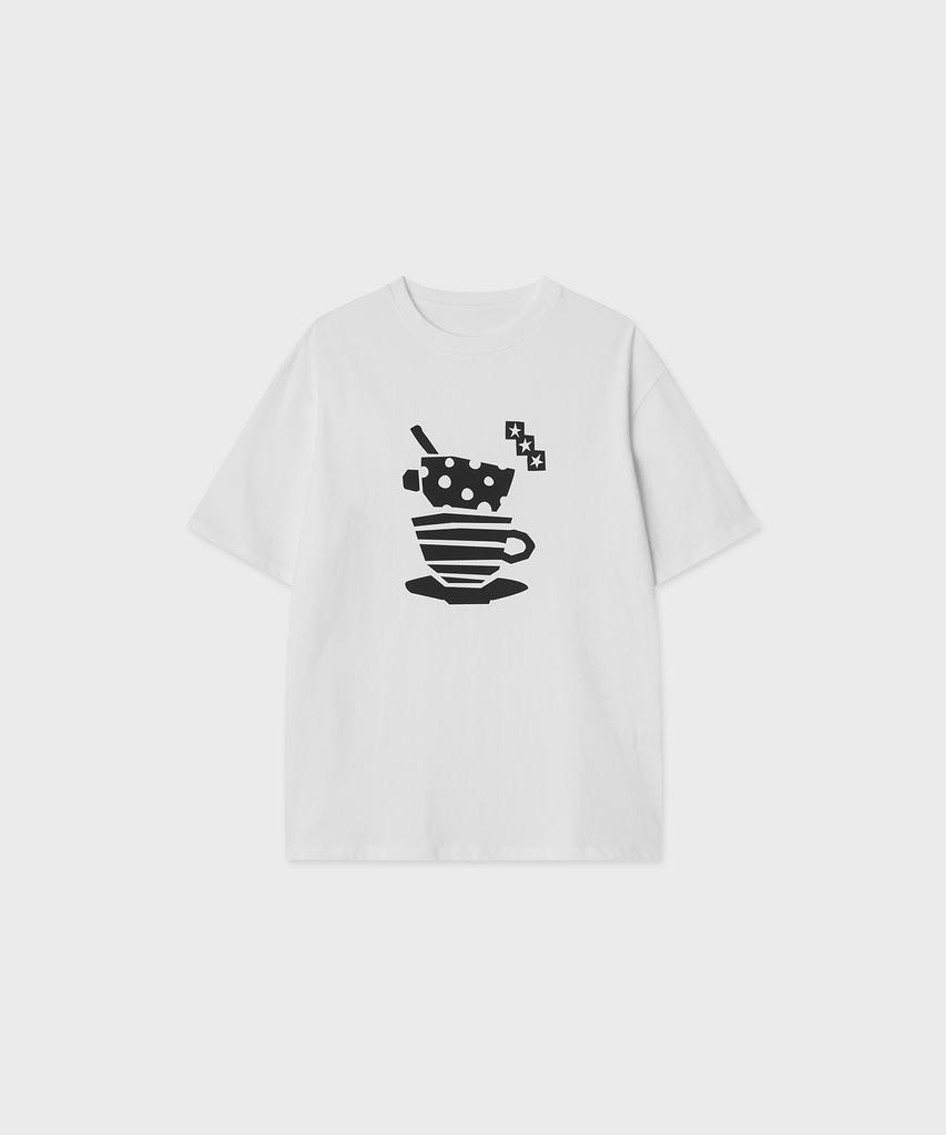 Оверсайз футболка Sseonlis Teatime (белый)