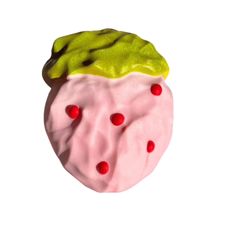 Soft Stretchy Cream Strawberry Fidget Toy Slow Rising Sensory Squeeze Toy For Men