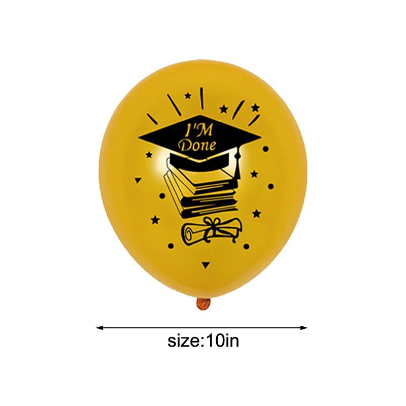 20 шт. Украшения С Днем Выпуска Черно-золотой шар с конфетти Для поздравления Школьный Выпускной вечер в колледже Подарок выпускнику