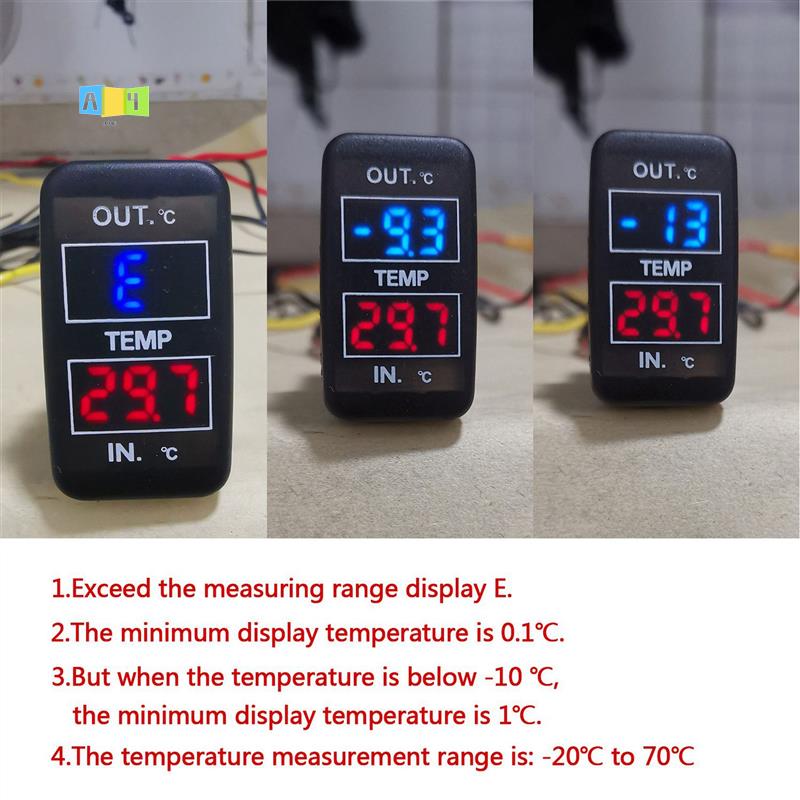 A04E-Car Interior And Exterior ABS Temperature Display Sensor For Toyota Camry Corolla Yaris RAV4 33X22.5Mm