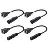 Кабель-адаптер XLR 3-контактный на RJ45 - XLR 3-контактный штекер на RJ45 + XLR 3-контактный гнездо на RJ45 гнездо, кабель-конвертер-адаптер DMX Ethernet