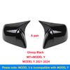 For Tesla Model 3 Model Y Rear View Door Wing Side Mirror Cover Caps Shell Case Rearview Cap Exterior Accessories Carbon Fiber
