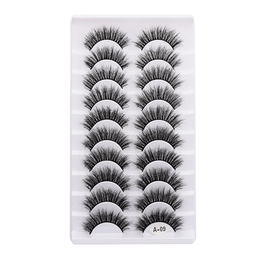 Thick Long False Eyelashes Fluffy Wispies Lashes Beauty Makeup Eyelashes Extension Tools Woman