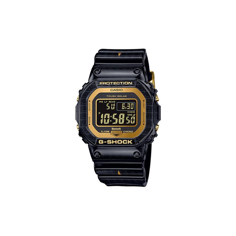 Casio Полностью металлическая серия-квадратный циферблат цифровой дисплей 200 метров водонепроницаемость кварцевый механизм полимерный ремешок Японские и корейские часы мужские GW-B5600SGM-1JR