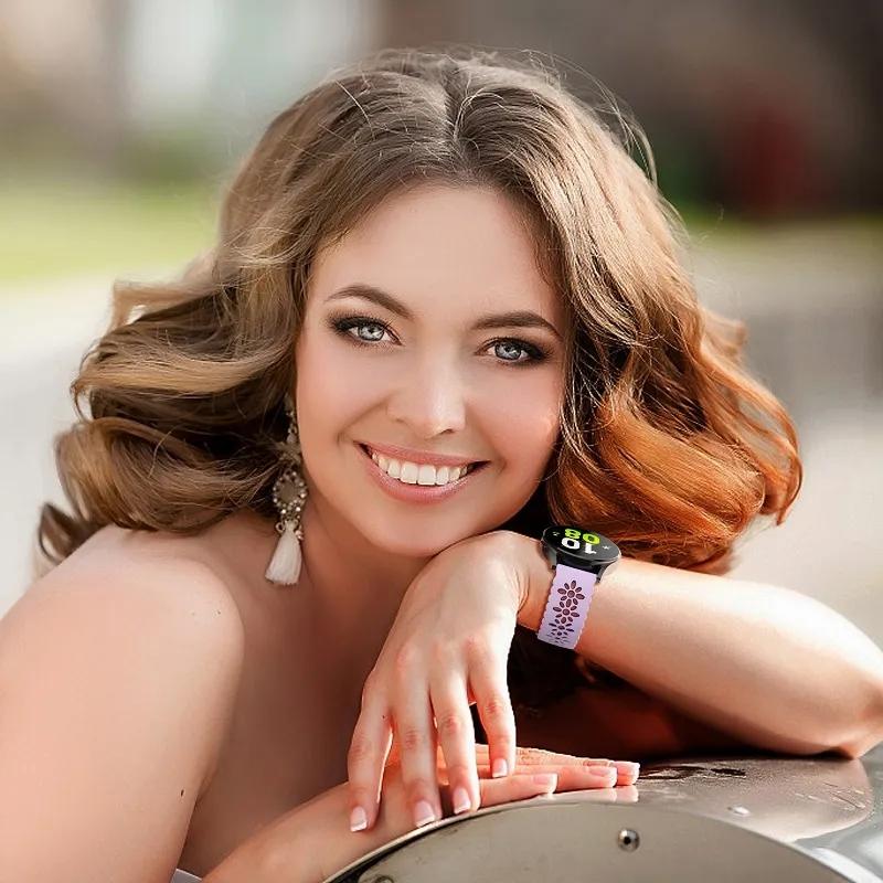 20 мм силиконовый ремешок для Samsung Galaxy Watch 7/4/5Pro 45 мм 40 мм 44 мм браслет для Galaxy Watch 6 Classic 43 мм 47 мм ремешок для Garmin Venu 2 Plus ремешок