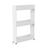 3-Tier Slim Rolling Cart Kitchen Storage Organizer Mobile Utility Cart Laundry Bathroom Small Spaces