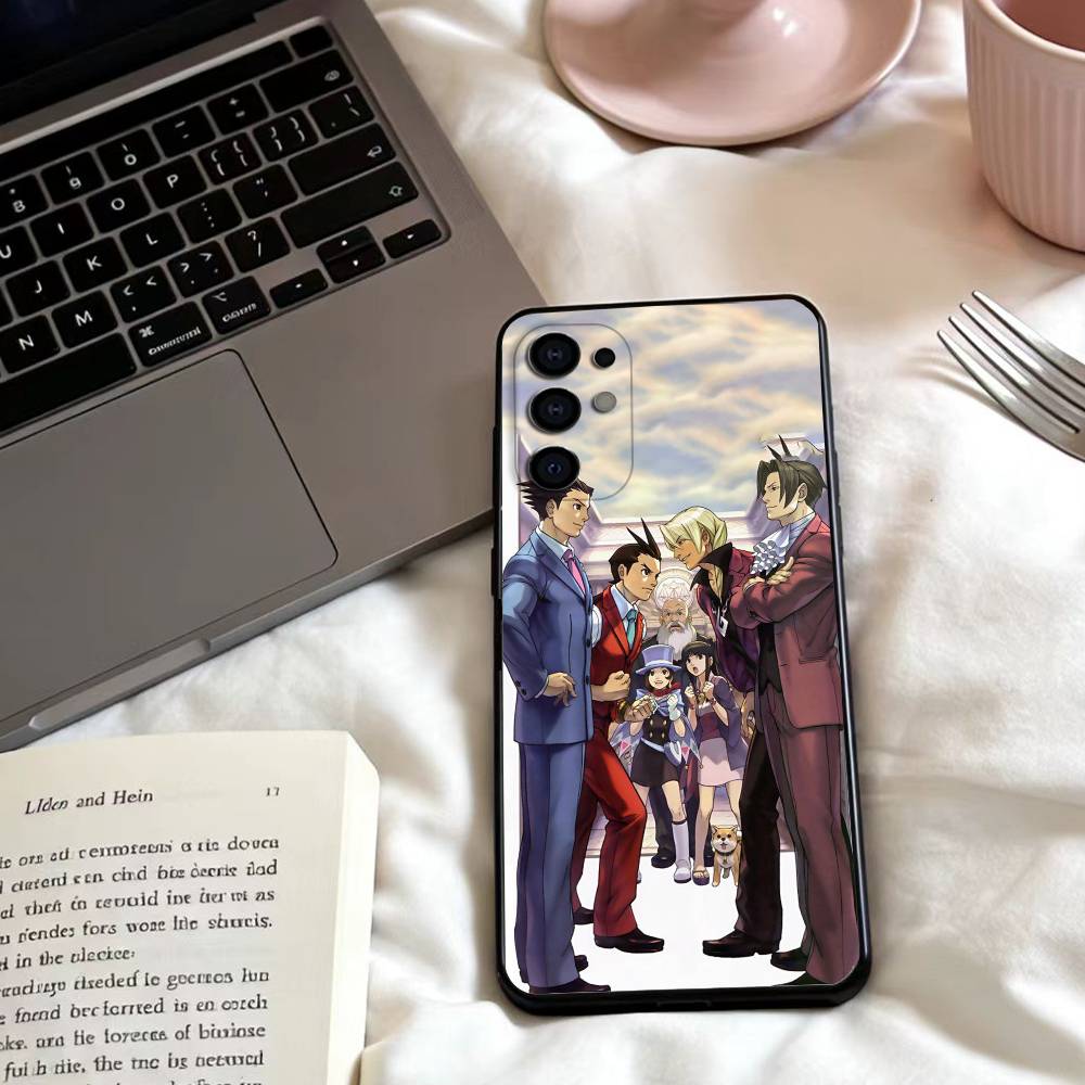 Чехол для телефона с аниме-персонажем Ace Attorney для Samsung S25,24,23,22,30,21,10,9,Ultra,Plus,Lite,FE,4,5 G, Мягкий черный чехол
