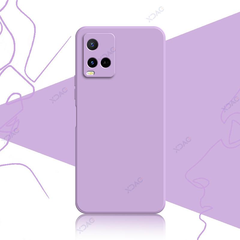 Роскошные квадратные жидкие силиконовые чехлы для VIVO Y33s Y33t V2109 Global 6.58" Global 360 мягкие чехлы для телефонов водонепроницаемые сумки