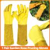 1 пара садовых перчаток длинные устойчивые к шипам перчатки для обрезки роз дышащие цветочные рабочие варежки защита локтя для женщин мужчин