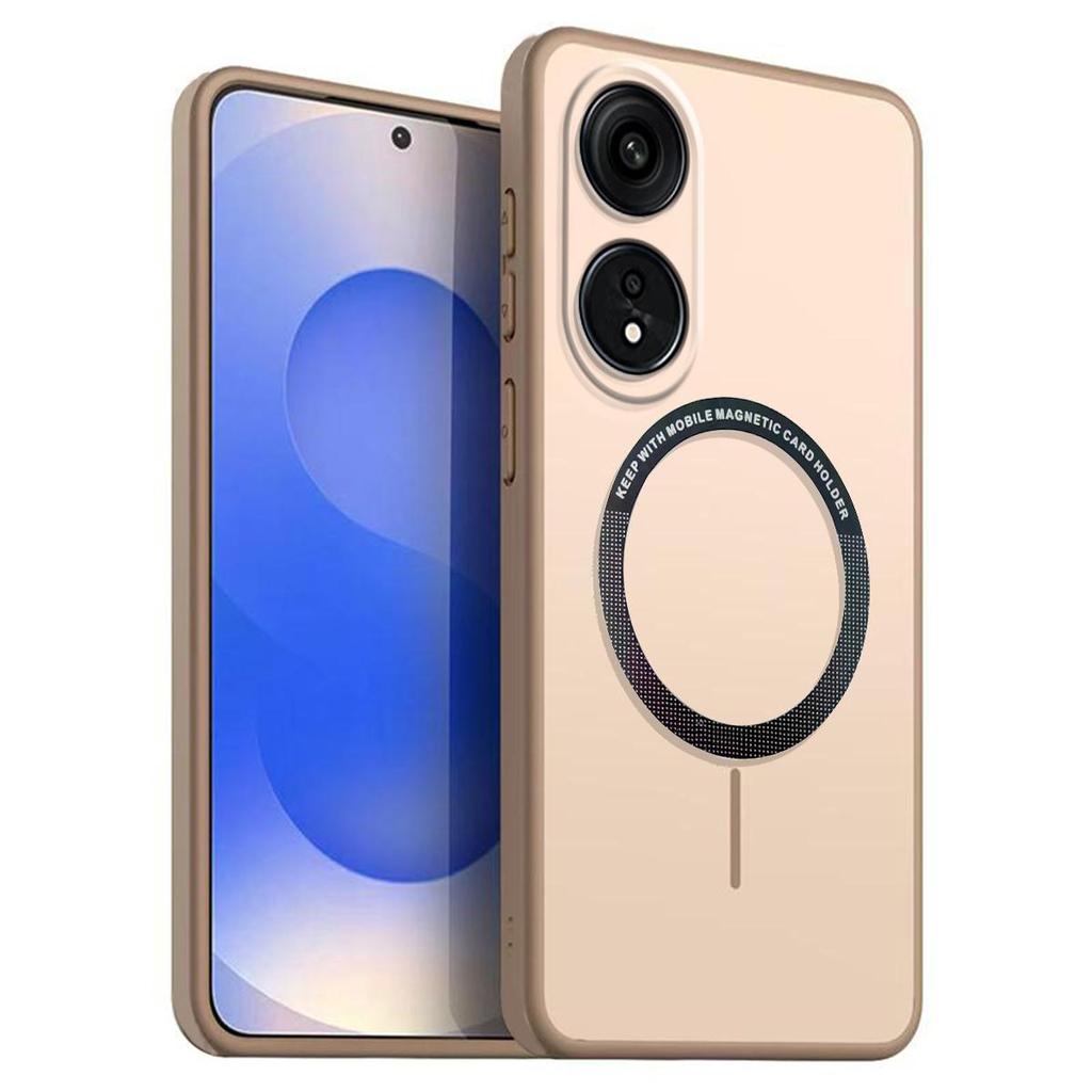 Матовый Полупрозрачный Магнитный Чехол для Телефона OPPO A78 5G Мягкий ТПУ Чехол