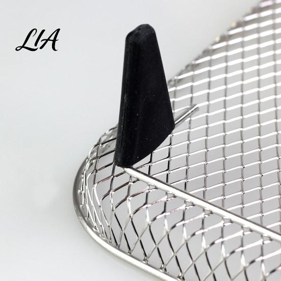 Flexible Silicone Grill Leg Feet for Air Fryer Rack, Triangle Heightening Buffer Pads, Heat Shock Absorbing Tool Resistant Non-slip Replacement Fryer,