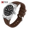 Ofns Men's Simple Quartz Watch Single Dial Single Calendar Waterproof Silicone Strap Wristwatch For Teen Boys Students School