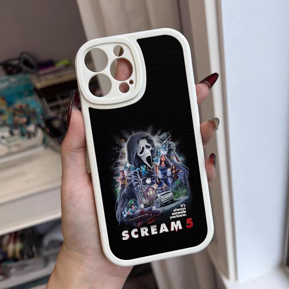 Ghostface Horror Scream Phone Case For Iphone 16 15 14 12 13 Pro Max 11 Mini Xs Puls Lambskin Silicone Cover