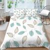 Family Bedding Single Double Bed Full Size Plant Printing Series Bedding Leaf Pattern Pillowcase and Quilt Cover Washable Home Decoration