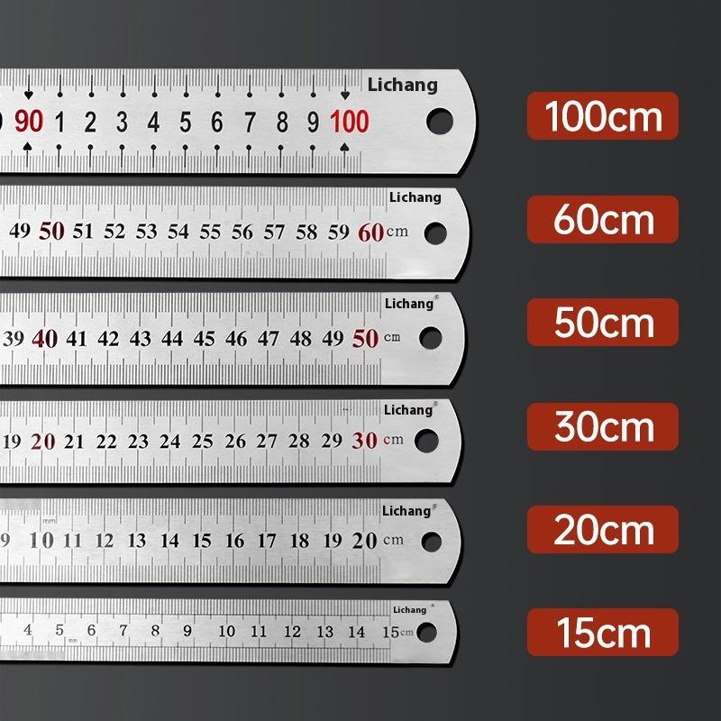 15-100 см Матовая хромированная нержавеющая сталь Без бликов Линейка машиниста-инженера с градуировкой в мм