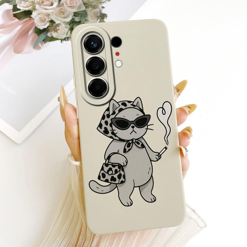 For Tecno Camon 50 Pro 4G CN5c Cute Cat Flower Cartoon Phone Case For Tecno Camon 50Pro 4G Soft Silicone Covers Bumpers