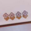 S925 Sterling Silver Four-Leaf Clover Earrings for Women - New Style, Elegant & Luxurious.