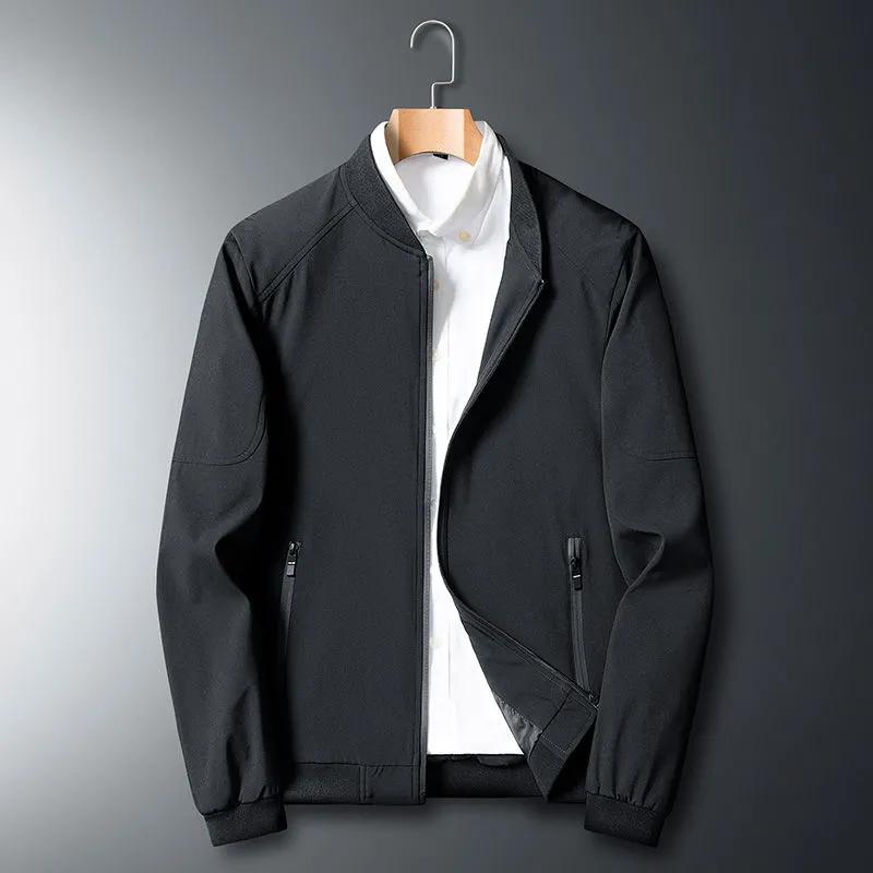 Мужская весенняя свободная простая однотонная куртка больших размеров, повседневная спортивная бейсбольная майка