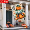 2D Flat - 2D Flat Thanksgiving Welcome Autumn Pumpkin Garden Flag 1 (4) Outdoor Garden Flag Double-Sided Home Decoration Courtyard Decoration Outdoor