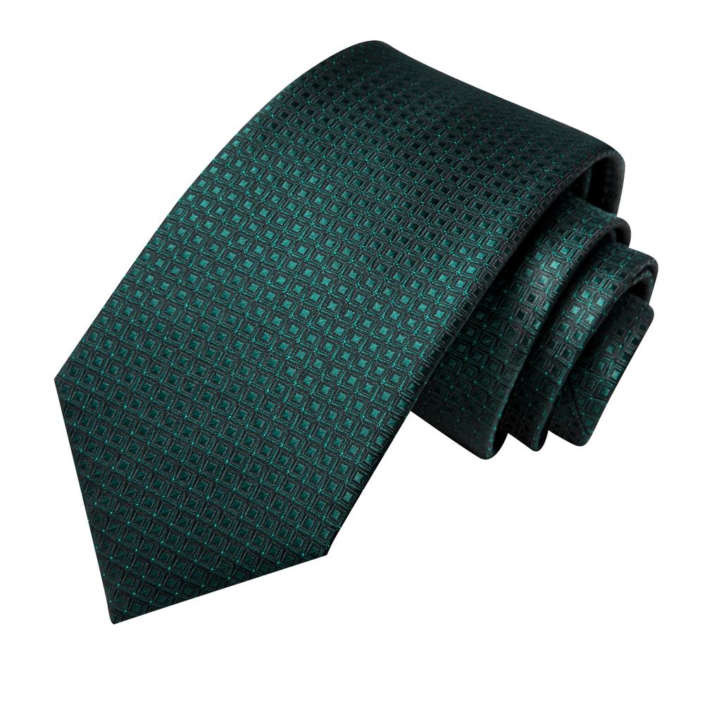 Hi-Tie Мужской шелковый галстук, простые галстуки, атласные, однотонные, зеленого цвета, для выпускного вечера, свадебный комплект