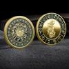 European and American commemorative coins, twelve zodiac gold coins, diamonds, coins, tarot, wishes, sun god, Christmas gift, Stocking stuffers