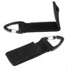 2pcs Outdoor Hiking Nylon Webbing Backpack Triangular Hanging Hook Black