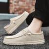 2024 Nem Men's Breathable Casual Canvas Shoes Comfortable Loafers Soft Penny Walking Shoes Men's Lightweight Driving Boat Shoes