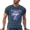 Wing Grandpa Grandpas Girl I Used To Be His Angel Now Hes Mine Tshirt Worker Basic Short Sleeve Tee