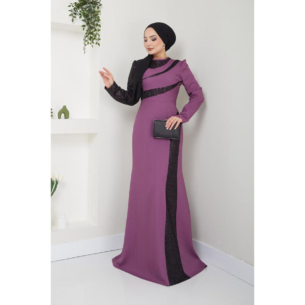 Женская одежда Вечернее платье Модное платье-рыбка с пайетками 2710 Черный