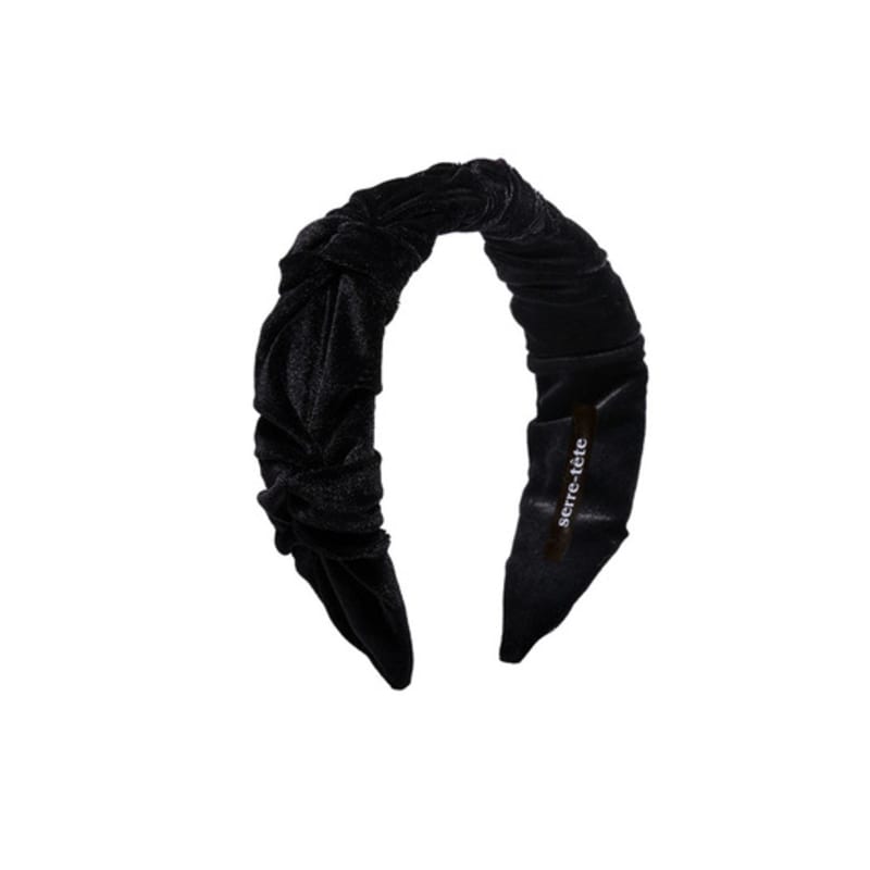 Коричневая шляпа [повязка на голову] Черный - Бархат