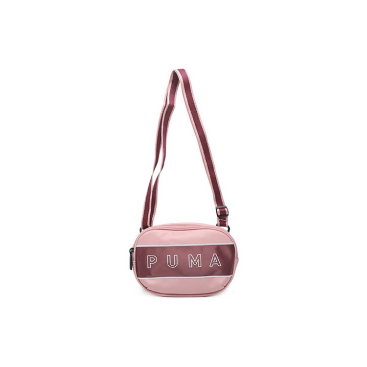Puma Core Color Block Zipper Closure Fabric And Synthetic Leather Shoulder Bag Women Shoulder Bag Pink 077391-03