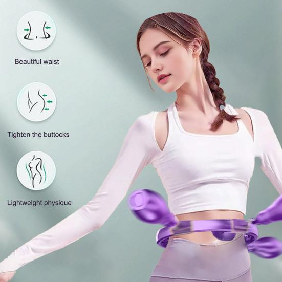 Smart Weighted Fitness Hoop with Counter Adults Weight Loss Fat Burning Waist Toning Fitness