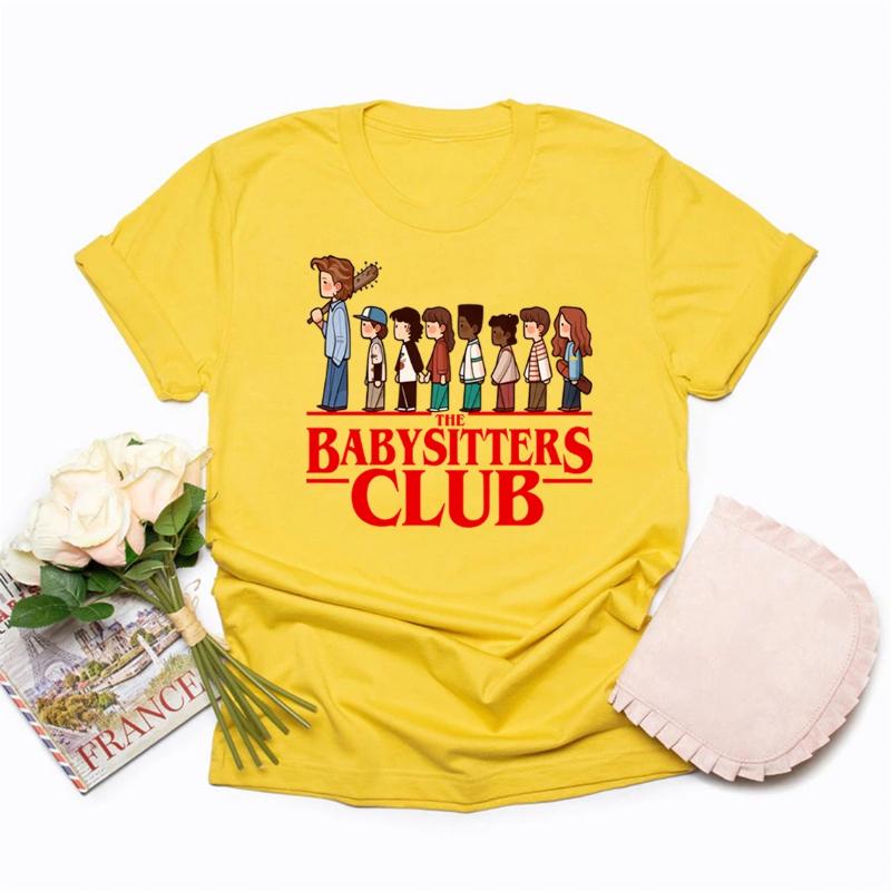 T-Shirt Pop Culture Mashup Tee Women Short Sleeve T-shirts Streetwear Tops Funny TV Show Fan Crewneck Gift