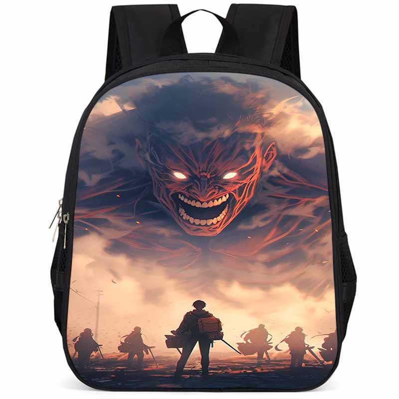 Школьный рюкзак Attack On Titan, 15 дюймов, большая вместимость, легкий, из Оксфордской ткани