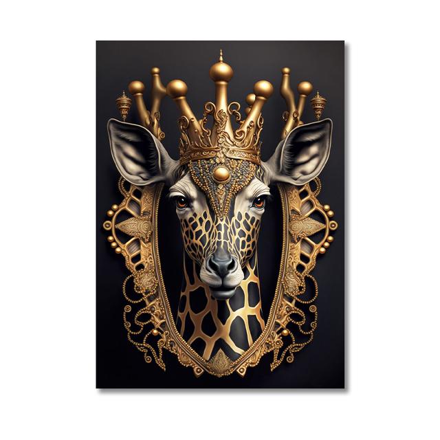 Металлическая Скульптура Король Горилла Холст Живопись Принт Золотой Лев Тигр Олень Бык Постер Искусство Статуя Животного Картина Украшение Стен