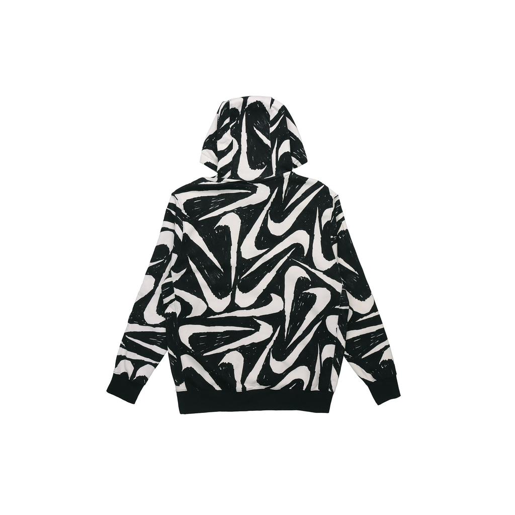 Nike Спортивная повседневная флисовая толстовка с мужскими толстовками с полным принтом, черная CK2231-010