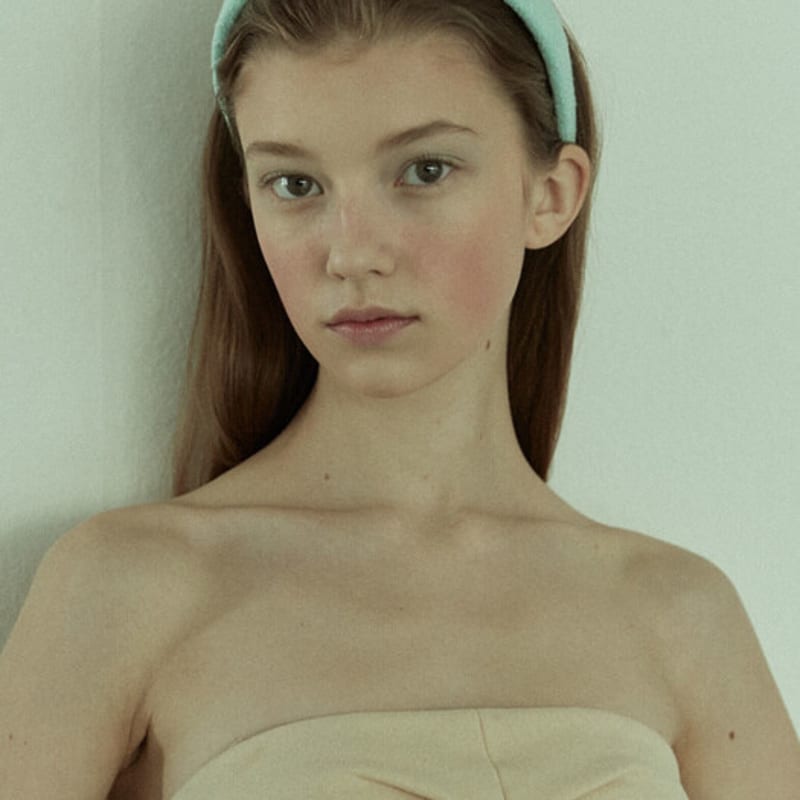 Повязка на голову Elizabeth Moments из твида бирюзово-зеленого цвета