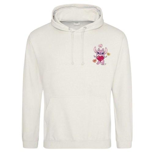 Lilo & Stitch Unisex Adult Angel Heart Valentine`s Day Hoodie